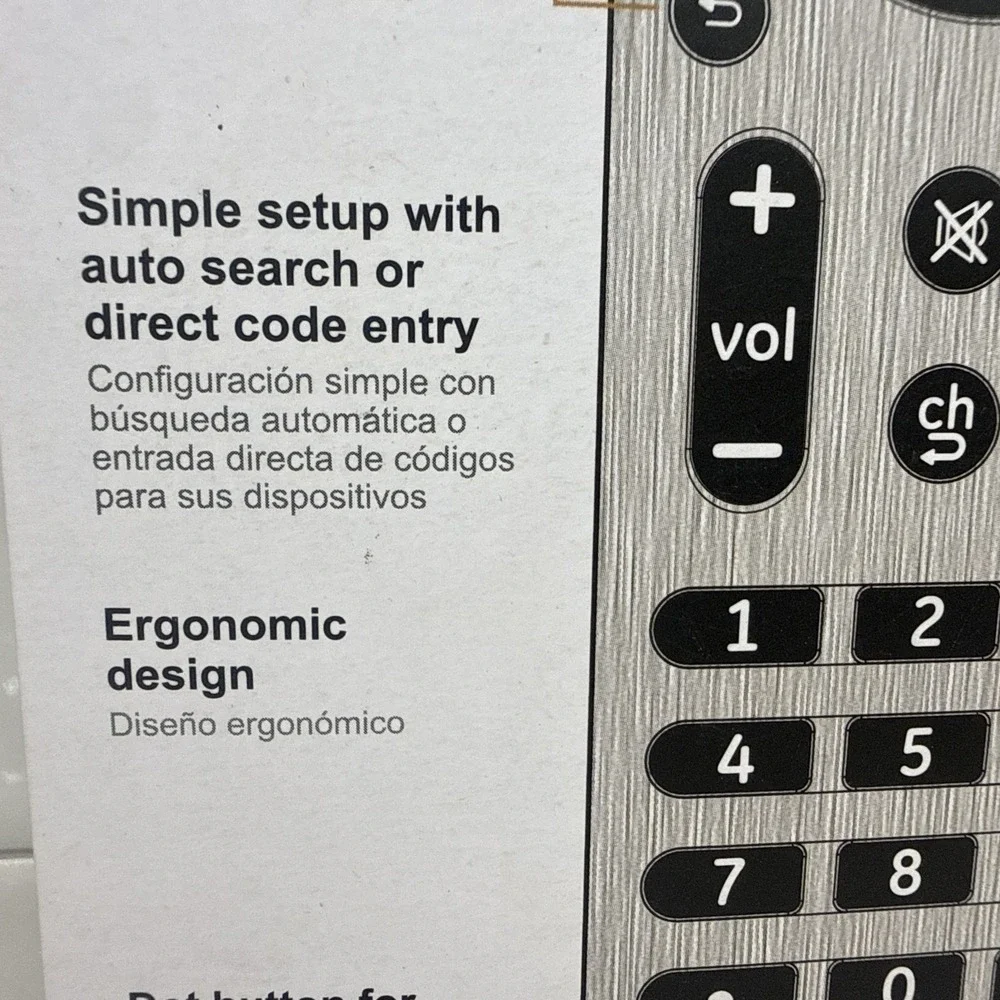 General Electric 33709 4 Device Universal Remote Control - New Silver